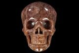 Realistic, Carved, Strawberry Quartz Crystal Skull #116293-1